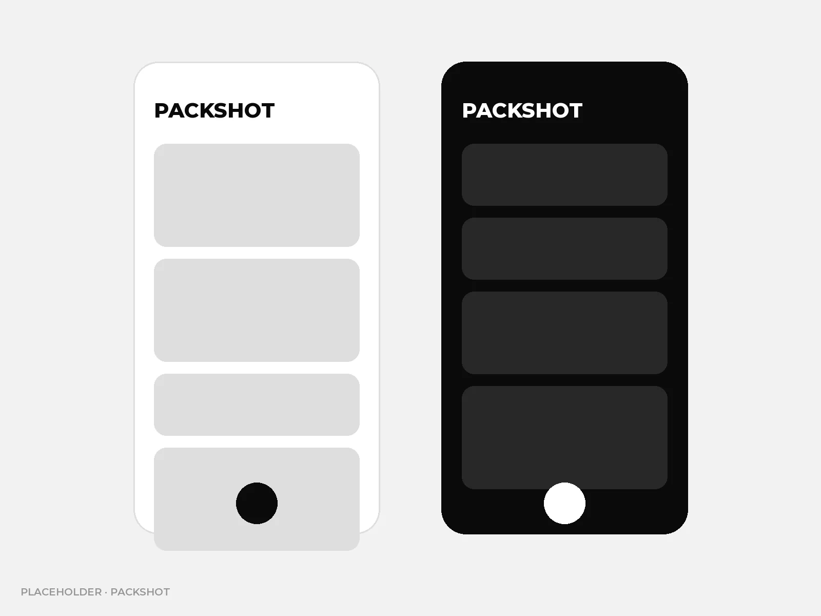 Packshots on mobile screens